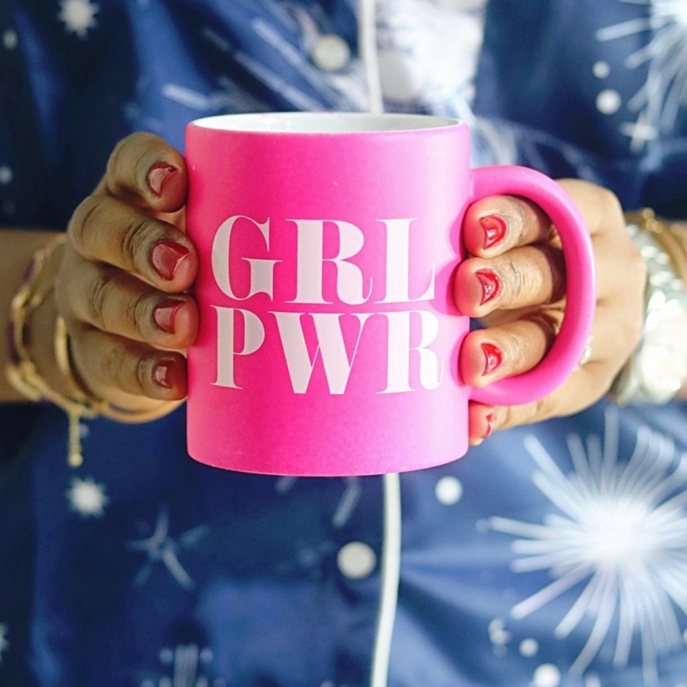 💥 Neon Pink GRL PWR Coffee/Tea Mug, NWT